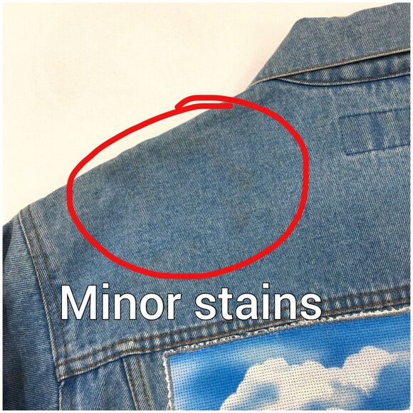 WRANGLER‎ Denim Jacket Mens Size 2XL Blue Indian Chief Native Hip Hop - Picture 4 of 8